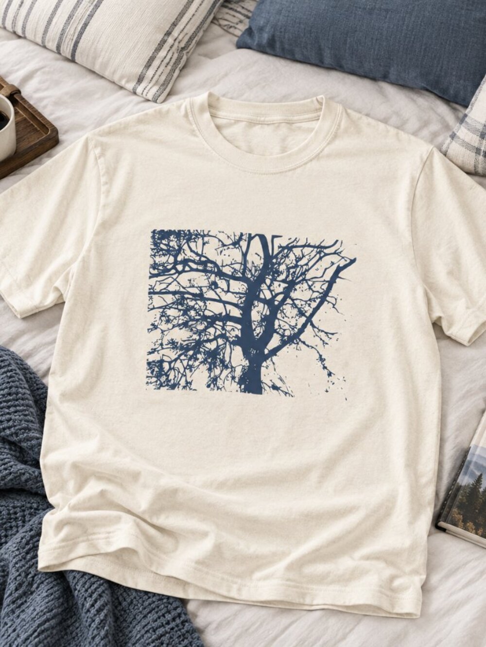 Abstract Tree Silhouette T-Shirt | Minimalist Nature Graphic Tee